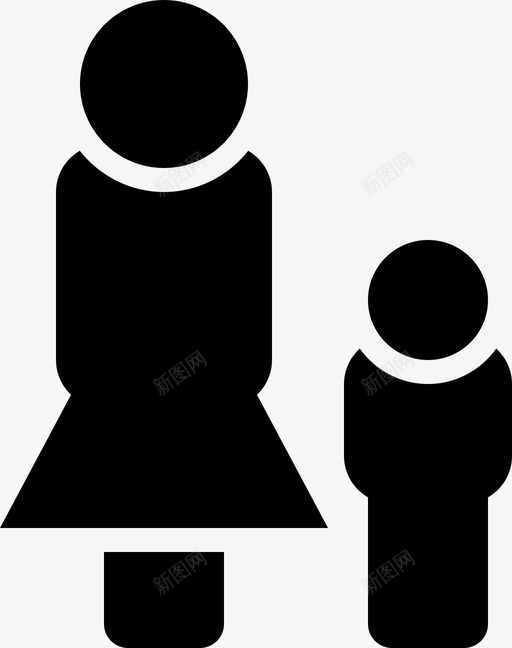 母子孩子家庭图标svg_新图网 https://ixintu.com 人 单身 孩子 家庭 母子 父母 监护人