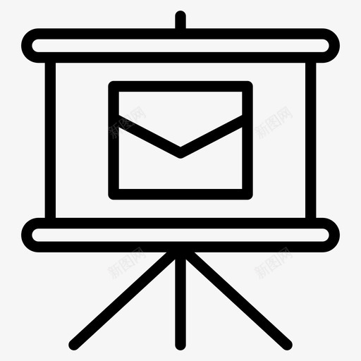 电子邮件演示演示幻灯片图标svg_新图网 https://ixintu.com 演示幻灯片 电子邮件演示