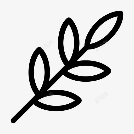 叶白杨叶桦树叶图标svg_新图网 https://ixintu.com 叶 树木 桦树叶 白杨叶 自然 草本植物