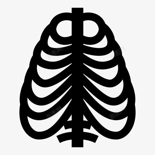 胸腔人体解剖学肋骨图标svg_新图网 https://ixintu.com 人体肋骨 人体解剖学 有用的解剖图标 肋骨 胸腔 胸骨 骨骼