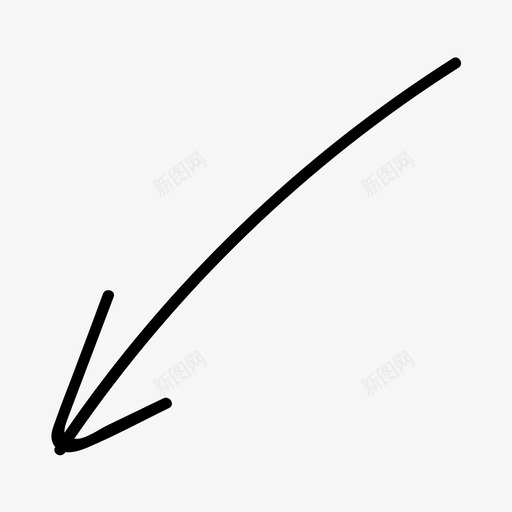 手绘方向箭头2图标svg_新图网 https://ixintu.com 手绘方向箭头2