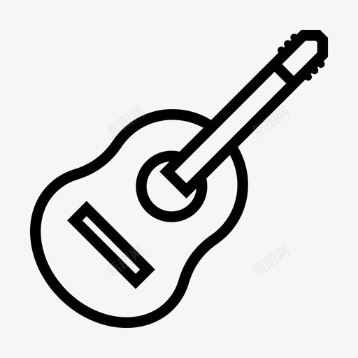 吉他原声吉他音乐图标svg_新图网 https://ixintu.com 乐器 原声吉他 吉他 声音 摇滚 杂音线 音乐