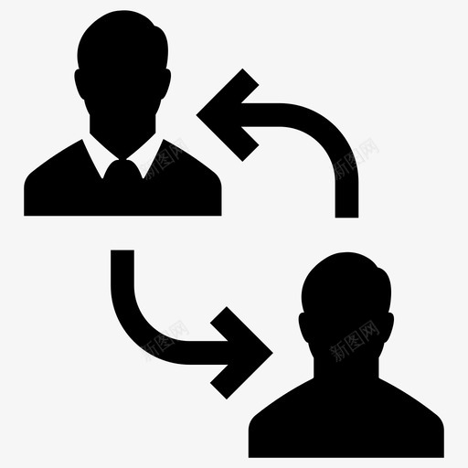人员流动交换人力资源管理图标svg_新图网 https://ixintu.com 交换 人力资源管理 人员流动 调换职位
