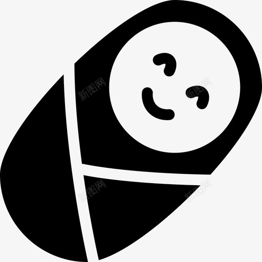 婴儿儿童新生儿图标svg_新图网 https://ixintu.com 儿童 婴儿 幼儿 幼儿实心图标 新生儿 襁褓布