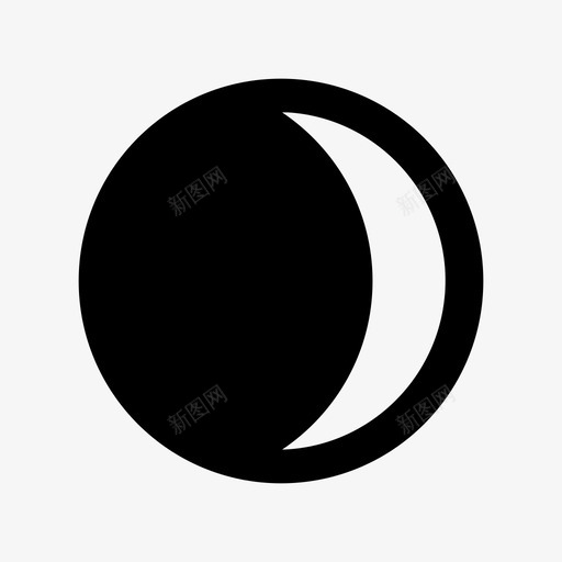 月相月亏天气全套图标svg_新图网 https://ixintu.com 天气全套 月亏 月相