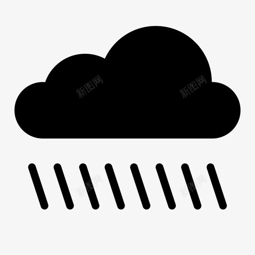 雨云云天空图标svg_新图网 https://ixintu.com 云 天气 天空 雨云