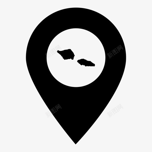 萨摩亚国家位置图标svg_新图网 https://ixintu.com 世界地图标记 位置 国家 地图 萨摩亚