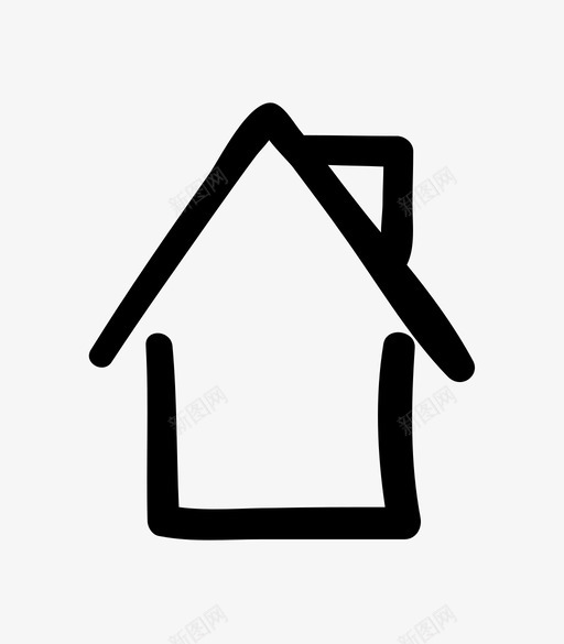家手绘房子图标svg_新图网 https://ixintu.com 家 房子 手绘 每天上网 网络