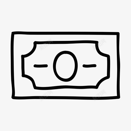 美元钞票银行金融图标svg_新图网 https://ixintu.com 手绘 美元钞票 货币 金融 银行