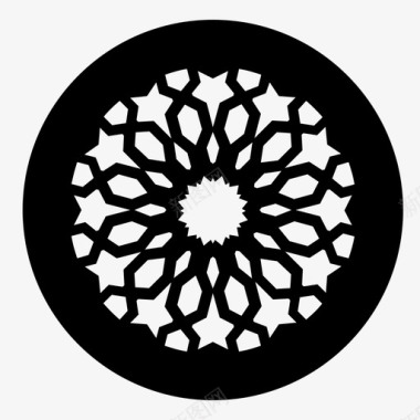 伊斯兰图案阿拉伯花纹建筑图标图标