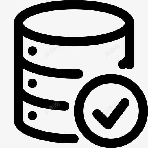 数据库已检查数据库已完成标记图标svg_新图网 https://ixintu.com cutiecons32px网格2px笔划 数据库已完成 数据库已检查 标记