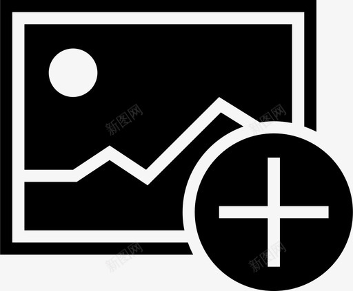 图像增强添加增加图标svg_新图网 https://ixintu.com 图像增强 图片 增加 摄影 新建 添加 照片 视觉和音频 音乐
