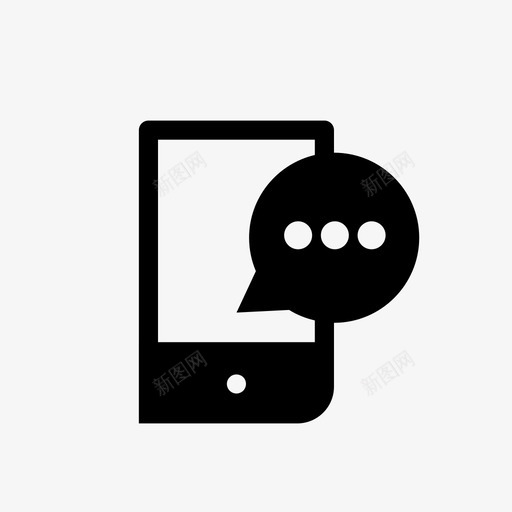 信息聊天对话图标svg_新图网 https://ixintu.com 信息 对话 小图标set2通信 手机 短信息 聊天