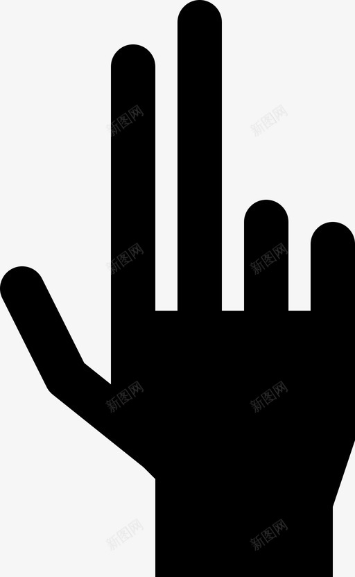 三个手指三个手势枪图标svg_新图网 https://ixintu.com 三个手势 三个手指 手 枪
