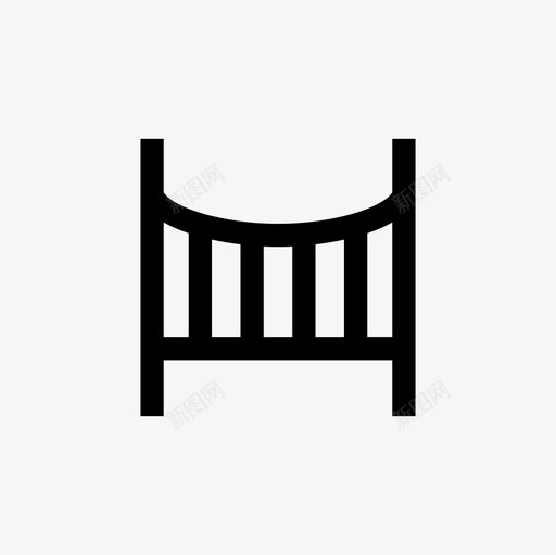 婴儿床摇篮家具轮廓图标集svg_新图网 https://ixintu.com 婴儿床 家具轮廓图标集 摇篮