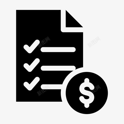 价目表项目付款图标svg_新图网 https://ixintu.com 付款 价目表 电子商务填充 选择 项目