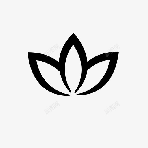 莲花花装饰品图标svg_新图网 https://ixintu.com 花 莲花 装饰品