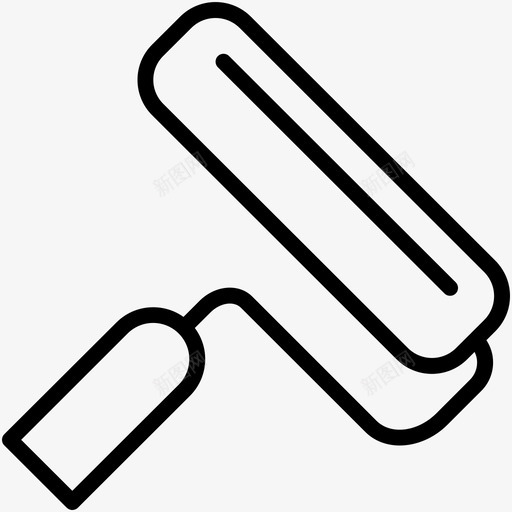 油漆辊滚筒刷墙面漆图标svg_新图网 https://ixintu.com 墙面漆 房地产泡沫图标 油漆辊 滚筒刷