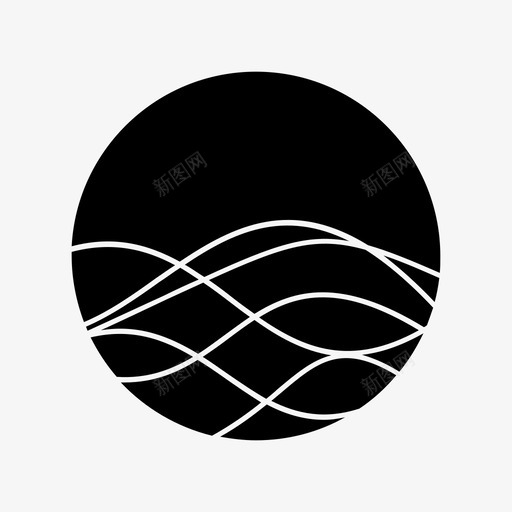 波浪苹果装载图标svg_新图网 https://ixintu.com siri 波浪 苹果 装载