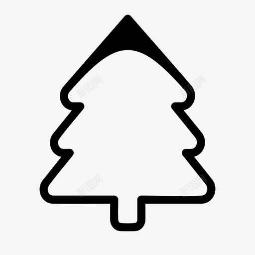 树圣诞树常青树图标svg_新图网 https://ixintu.com 圣诞树 常青树 树 树林 森林
