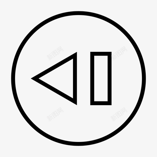 后退后退按钮后退音乐图标svg_新图网 https://ixintu.com 后退 后退按钮 后退音乐 声音 媒体 界面设计 视频