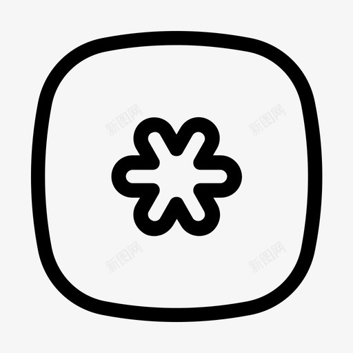星号字形注释图标svg_新图网 https://ixintu.com 字形 文本 星 星号 注释 行软框