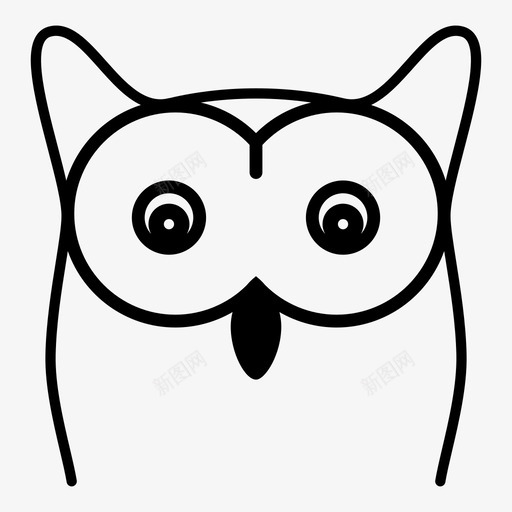 猫头鹰鸟夜行动物图标svg_新图网 https://ixintu.com 双峰 夜行 夜行动物 猫头鹰 鸟
