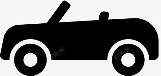 跑车轿车敞篷车图标svg_新图网 https://ixintu.com 复古 敞篷车 无顶 满载车辆 跑车 轿车