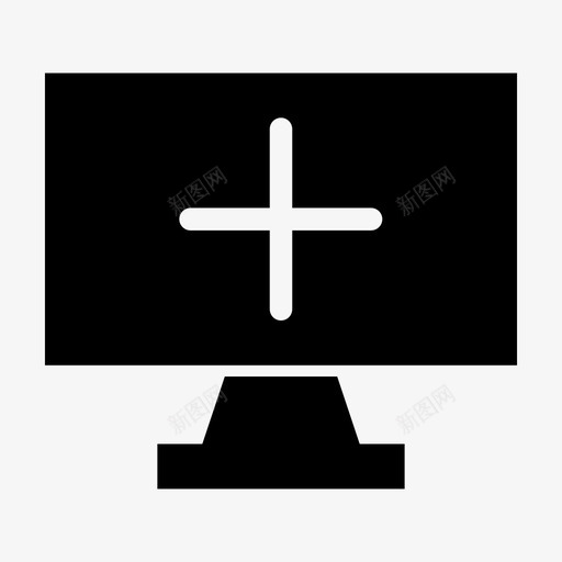 监视器添加计算机屏幕显示器图标svg_新图网 https://ixintu.com glyph lcd监视器 plus 显示器 显示计算机 监视器添加 计算机屏幕