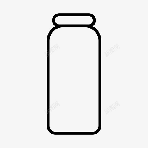 瓶子饮料容器图标svg_新图网 https://ixintu.com 容器 水 瓶子 简单 饮料