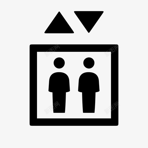 电梯人员电梯交通工具图标svg_新图网 https://ixintu.com 交通工具 人员电梯 便利设施 电梯