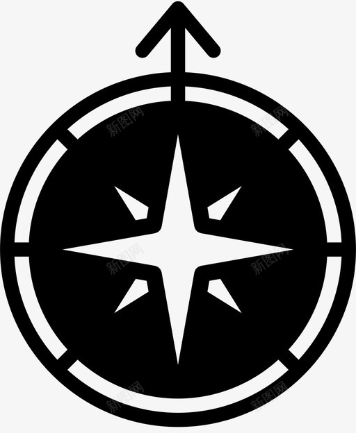 北箭头方向图标svg_新图网 https://ixintu.com 北 指北針圖示 指北针箭头实心集合 方向 点 箭头