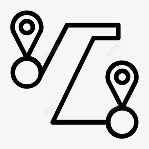 路线方向导航图标svg_新图网 https://ixintu.com 导航 方向 方式 旅行 路径 路线