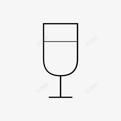 玻璃杯香槟酒杯图标svg_新图网 https://ixintu.com 果汁 派对 玻璃杯 酒杯 饮料 香槟