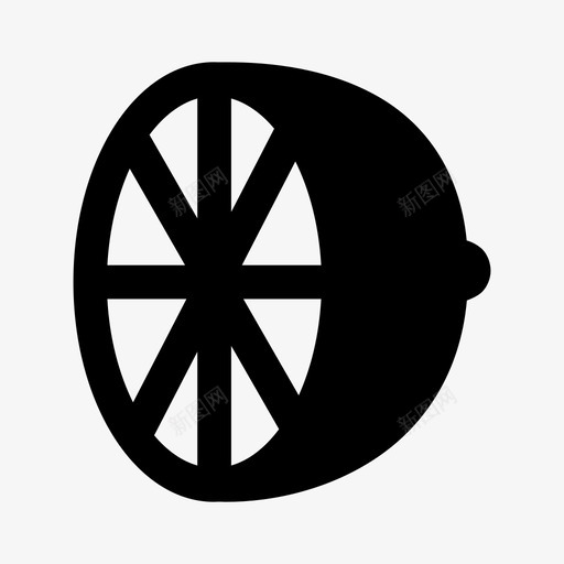 柠檬切柠檬食物图标svg_新图网 https://ixintu.com 切柠檬 切片 多汁 柠檬 水果 食物