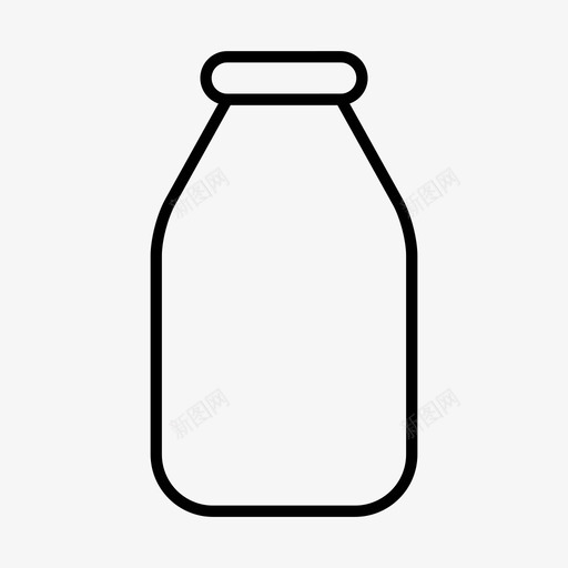 瓶子饮料容器图标svg_新图网 https://ixintu.com 容器 牛奶 瓶子 简单 饮料