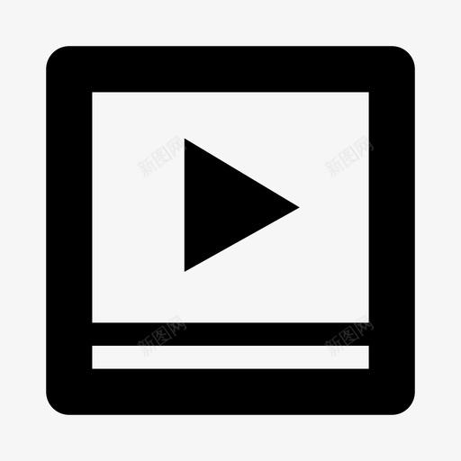 视频电影播放图标svg_新图网 https://ixintu.com 播放 播放器 电影 管理员侧菜单集16像素粗体 视频