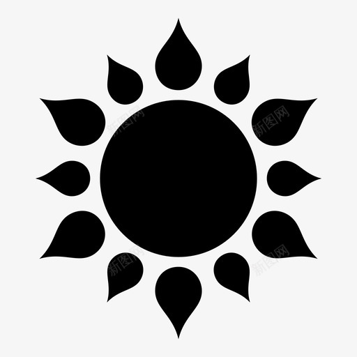 阳光向日葵图标svg_新图网 https://ixintu.com 向日葵 阳光