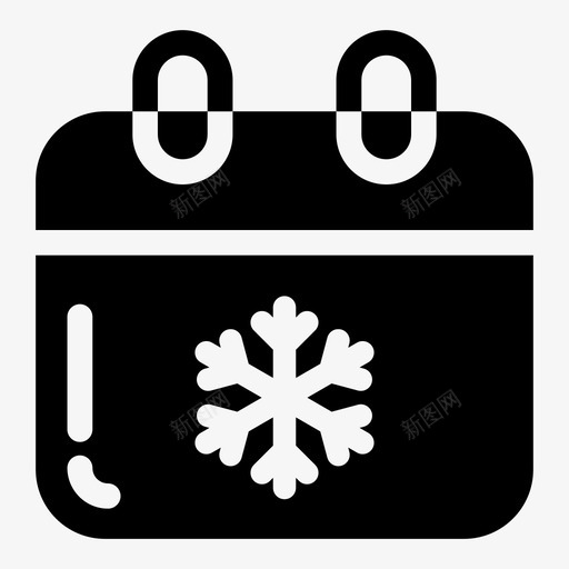 日历圣诞节12月25日图标svg_新图网 https://ixintu.com 12月25日 圣诞节 新年 日历 雪