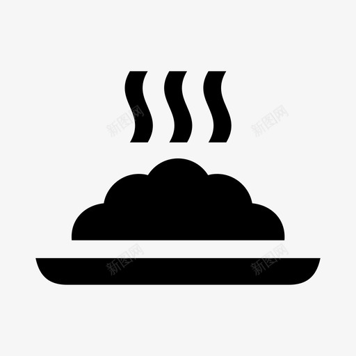 热盘子熟的食物图标svg_新图网 https://ixintu.com 热的 热盘子 熟的 食物