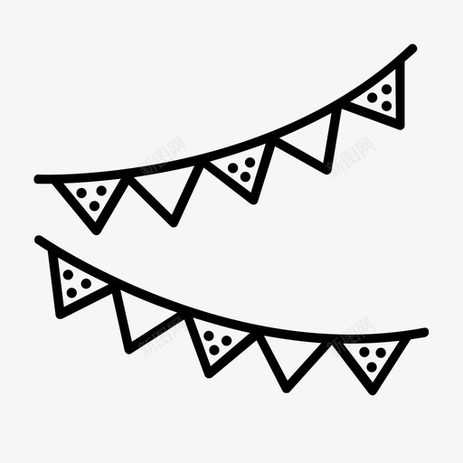 旗帜马戏团聚会图标svg_新图网 https://ixintu.com 拉旗与生日 旗帜 生日装饰 聚会 马戏团