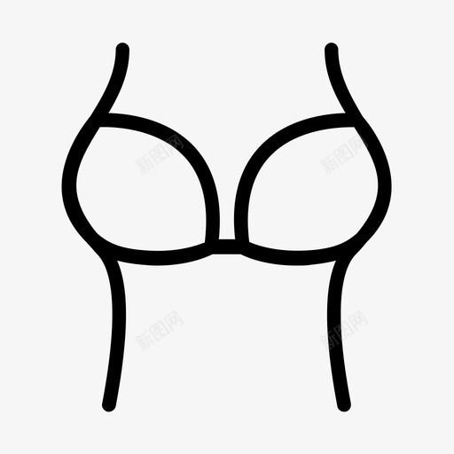 胸罩胸部无肩带图标svg_新图网 https://ixintu.com 内衣 女人 无肩带 胸罩 胸部