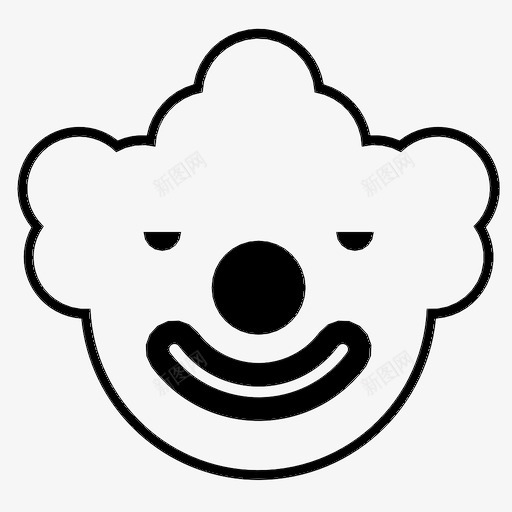 小丑恐惧乐趣图标svg_新图网 https://ixintu.com 万圣节 乐趣 小丑 恐惧 派对