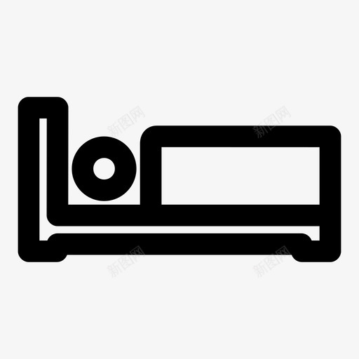 床卧室家具图标svg_新图网 https://ixintu.com 卧室 家具 床 床垫 睡床