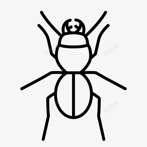 甲虫动物虫子图标svg_新图网 https://ixintu.com 动物 昆虫 生物 甲虫 虫子
