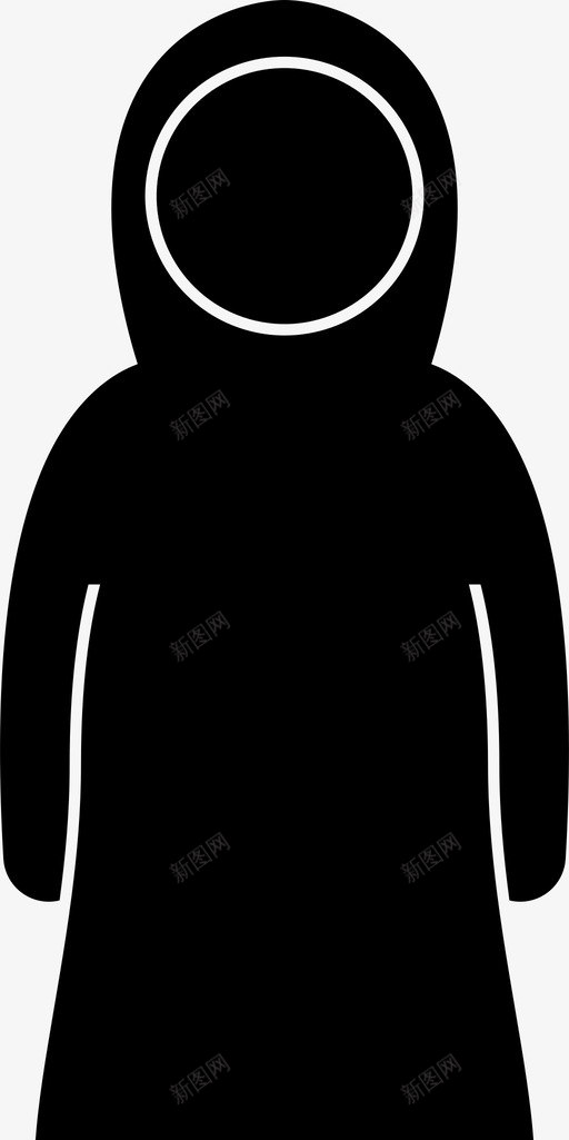 头巾身体罩子图标svg_新图网 https://ixintu.com 人 头 头巾 男人 男人时尚 穆斯林 罩子 身体