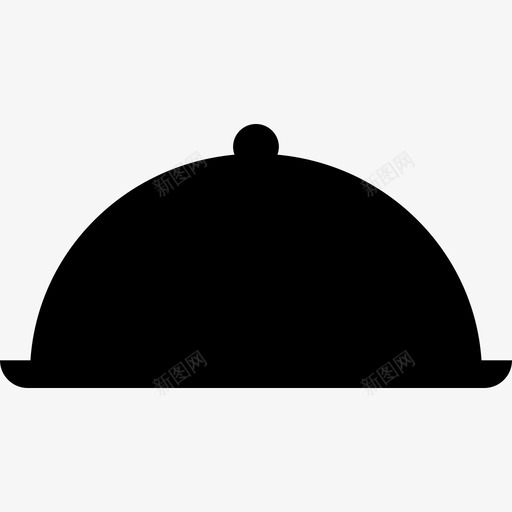餐厅食物覆盖托盘轮廓图标svg_新图网 https://ixintu.com 餐厅食物覆盖托盘轮廓