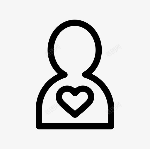 用户爱心喜欢的用户图标svg_新图网 https://ixintu.com 喜欢的用户 心 最喜欢的人 标记人 爱的用户 用户爱 用户轮廓图标集