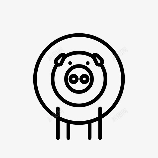猪动物培根图标svg_新图网 https://ixintu.com 农场 农场动物 动物 培根 猪 臭鼬