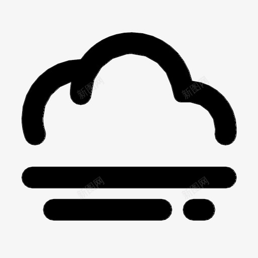 雾气候云图标svg_新图网 https://ixintu.com 云 天气 气候 雾 预报